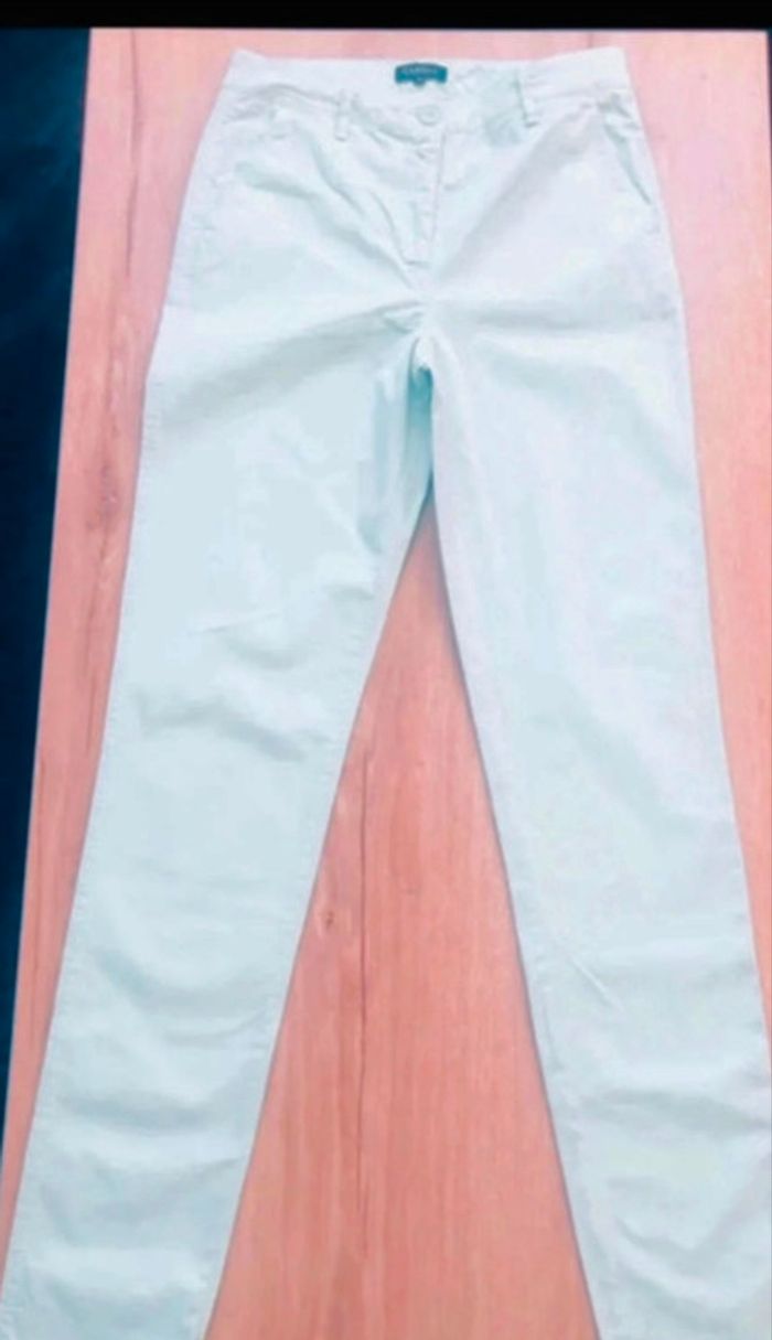 Pantalon Caroll taille 36 vert pastel amande Etat comme neuf - photo numéro 7