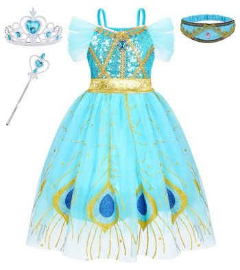Déguisement robe princesse Jasmine et ces accessoires 5-6ans