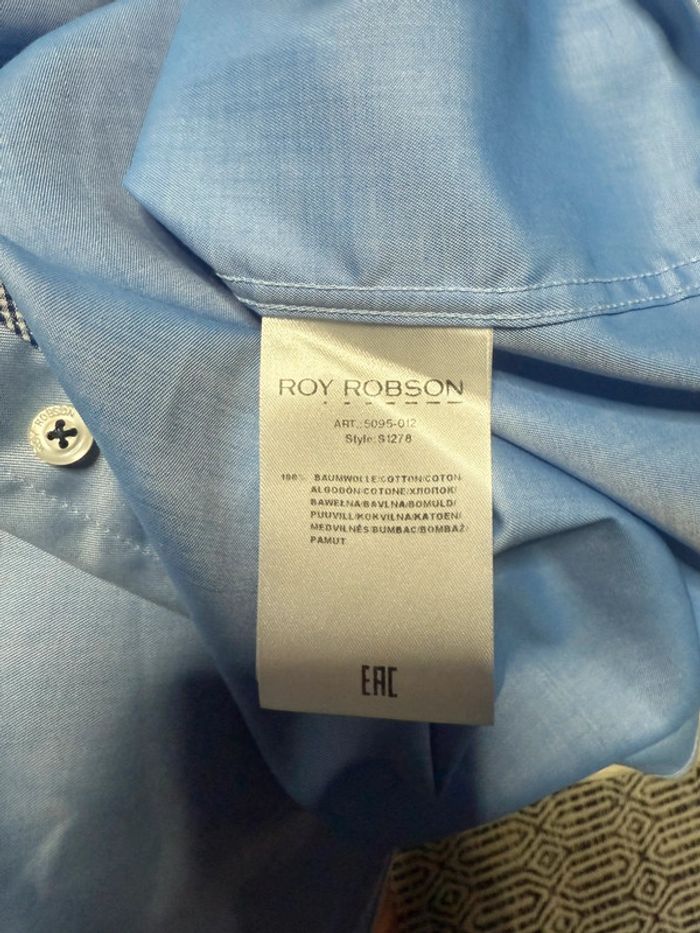 Roy Robson - Chemise unie, Bleu clair, taille 3XL - photo numéro 6