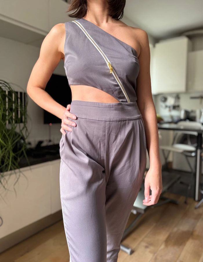 Combinaison grise Jumpsuit House Of London size S - photo numéro 3