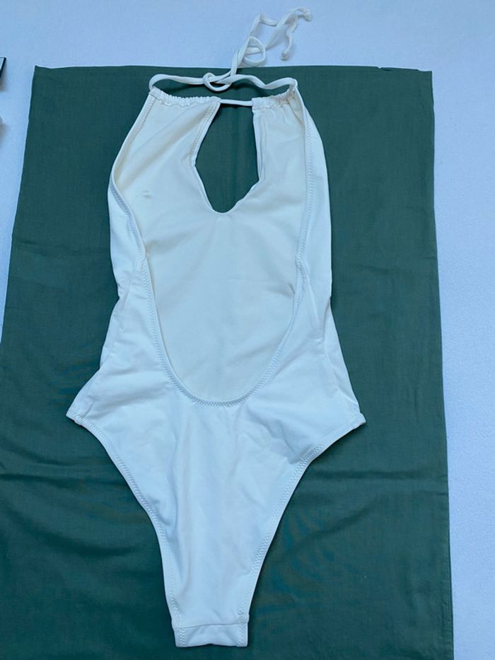Maillot de bain une pièce blanc crème S - photo numéro 2