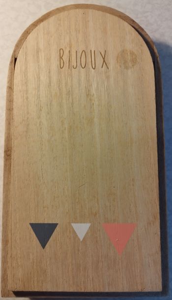 Boîte à Bijoux Bois avec Miroir et 6 Compartiments de taille 27,5 x 15 x 5 cm