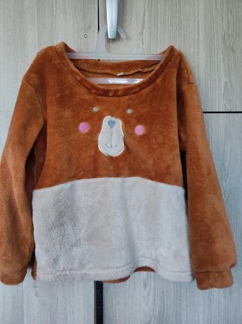 Pull ours marron / beige 120 cm