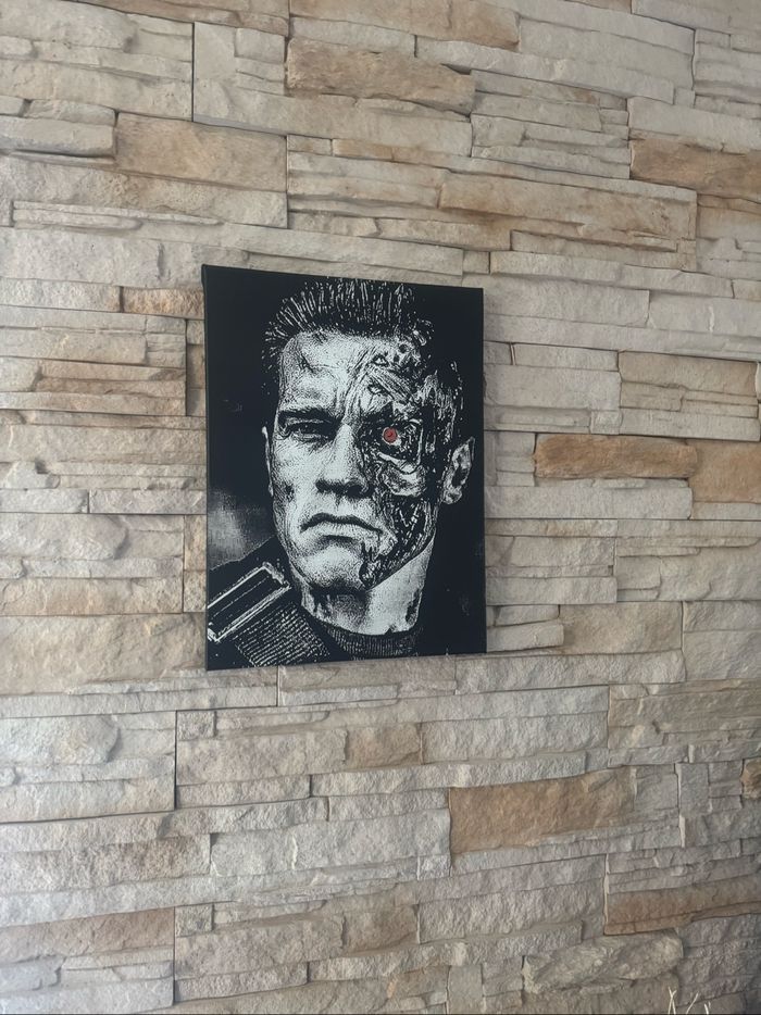 Tableau Terminator en toile 30x40cm – Icône ciné futuriste - photo numéro 4