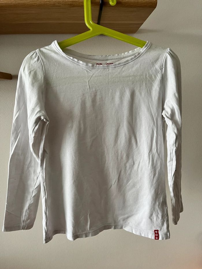 T shirt manche longues blanc