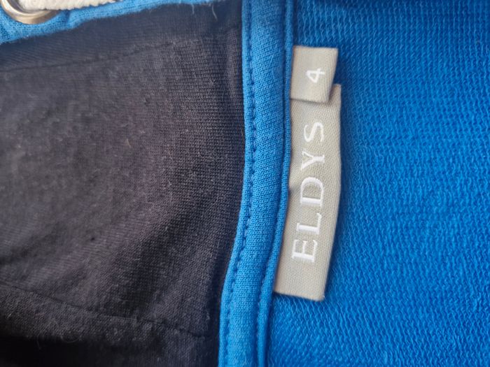 Gilet zippé capuche 4 ans Eldys Bleu avec inscription blanche ready - photo numéro 6