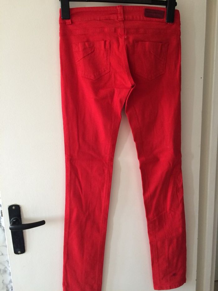 Jeans rouge neuf taille 34 marque P&Y Denim - photo numéro 3