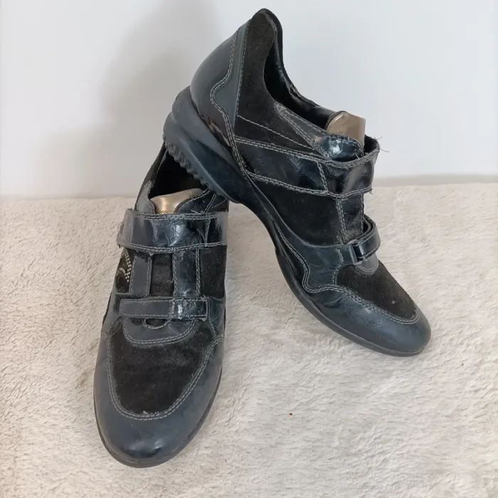 basket talons haut noires fantaisie geox cuir synthétique 38