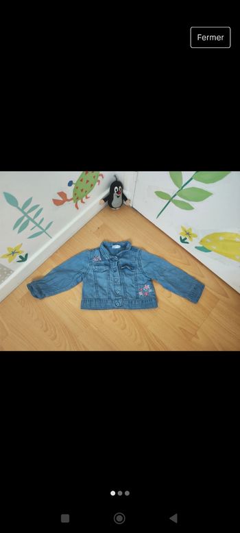 Veste manteau léger jeans gilet