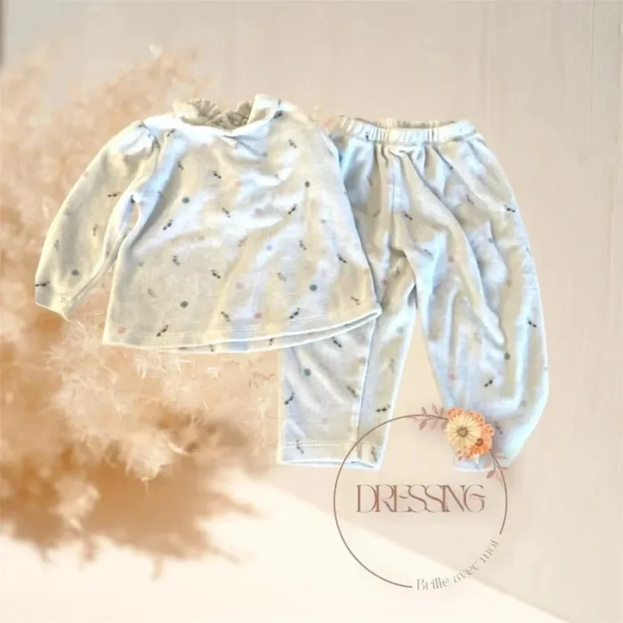 Pyjama velours mixte 2 pièces 18 mois
