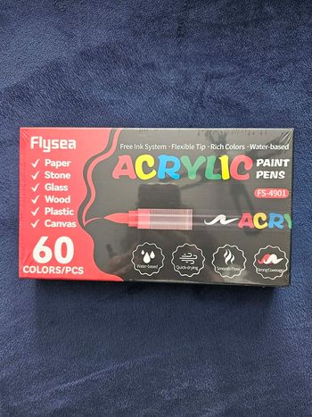Boîte de 60 feutres acrylique neuve sous blister 