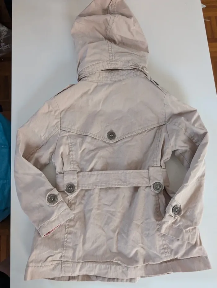 Trench manteau beige Okaïdi fille 3 ans - photo numéro 4