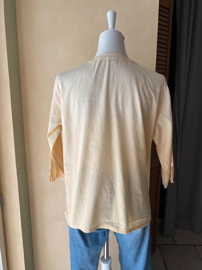 Blouse 3/4 brodé et sequins - photo numéro 8