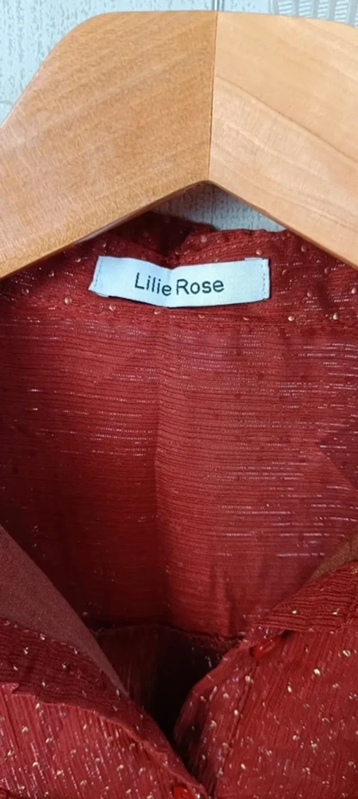 173- blouse, Lilie rose , Taille 38 - photo numéro 2