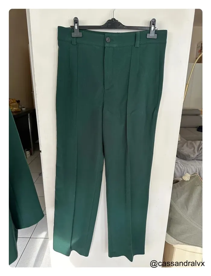 Pantalon vert fluide - Zara