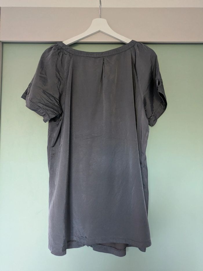 Haut gris satiné M&S mode T48 - photo numéro 6