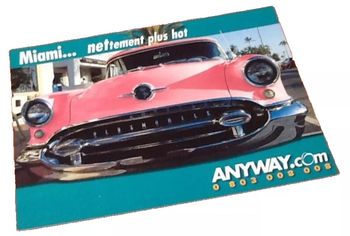 Carte postale publicitaire   Miami...  Nettement plus hot