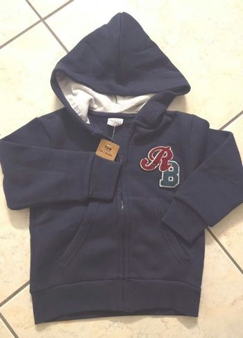 (NEUF  non porté) 🏷🤩🥰😍💙💙💙 superbe sweat molleton et molletonné zippé  4 ANS Garçon 😍🥰🤩