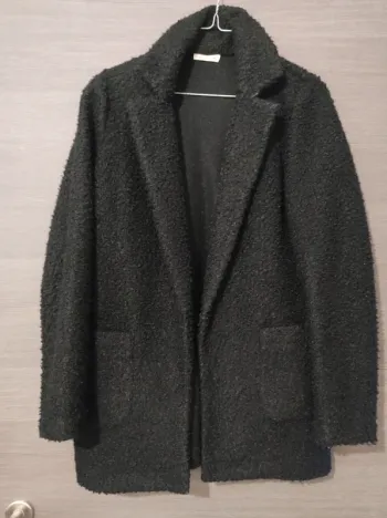 Manteau sherpa noir