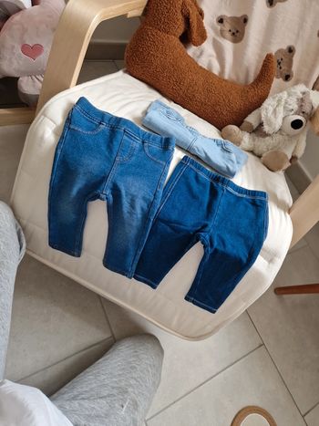 Lot pantalon souple style legging effet jean
