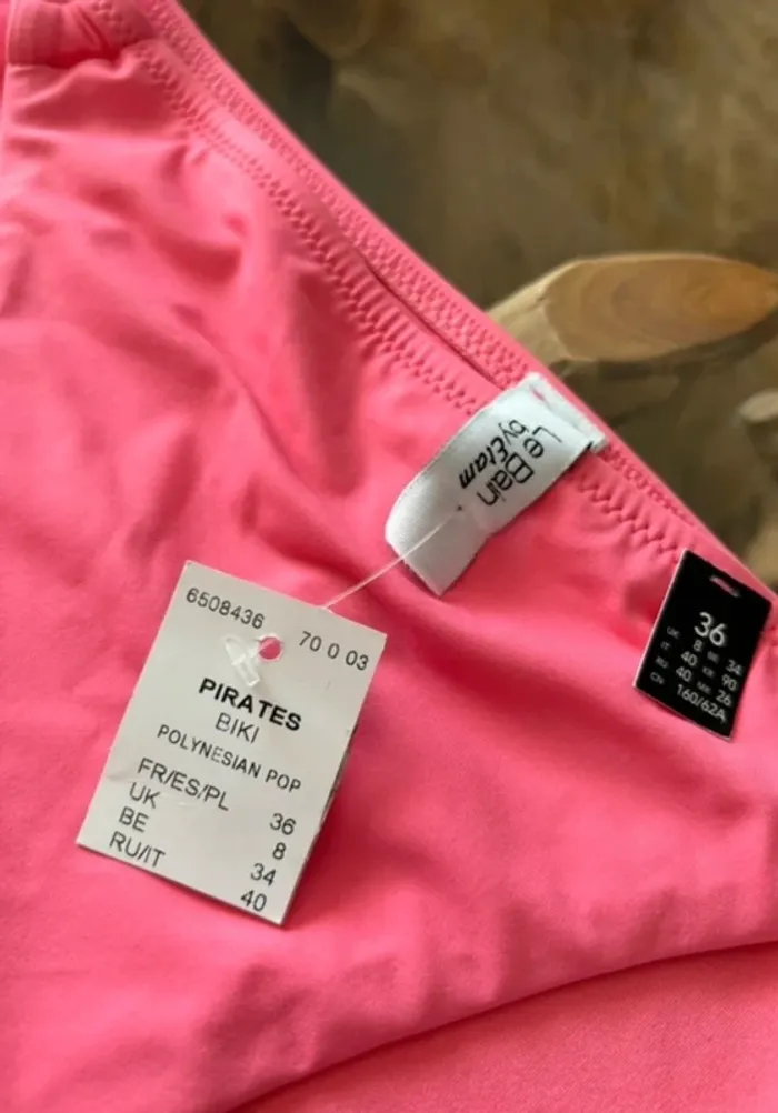 Bas de maillot de bain Etam rose polynésien bikini 36 - photo numéro 6