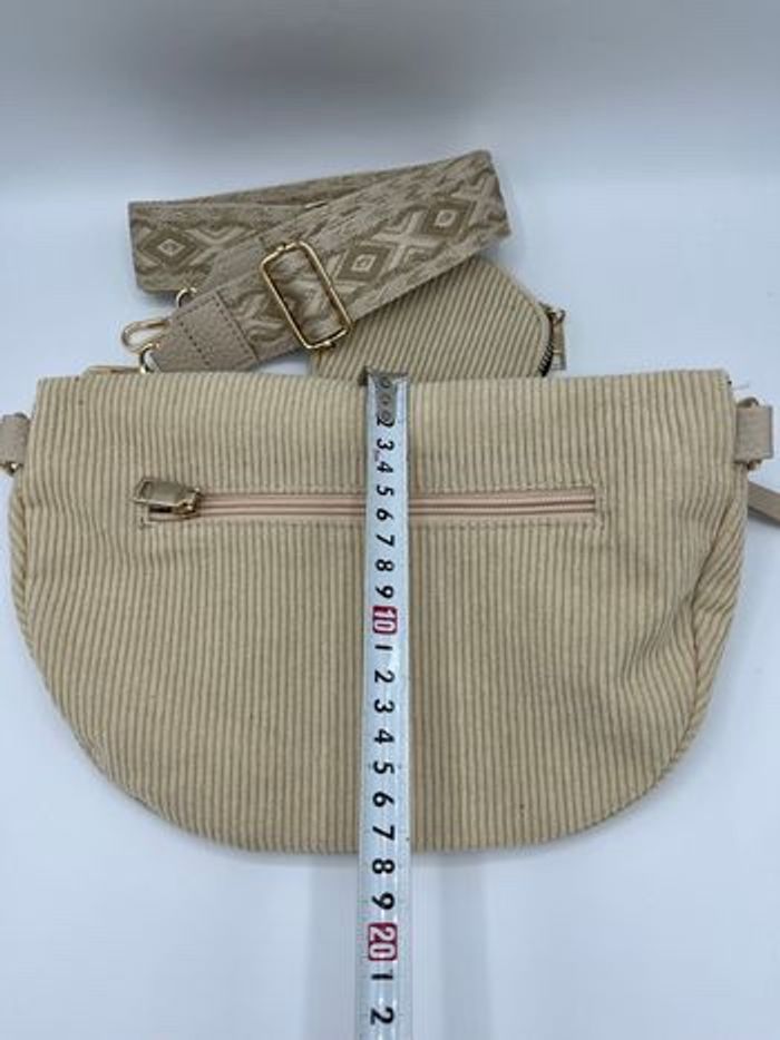 Sac banane bandoulière velours - photo numéro 7