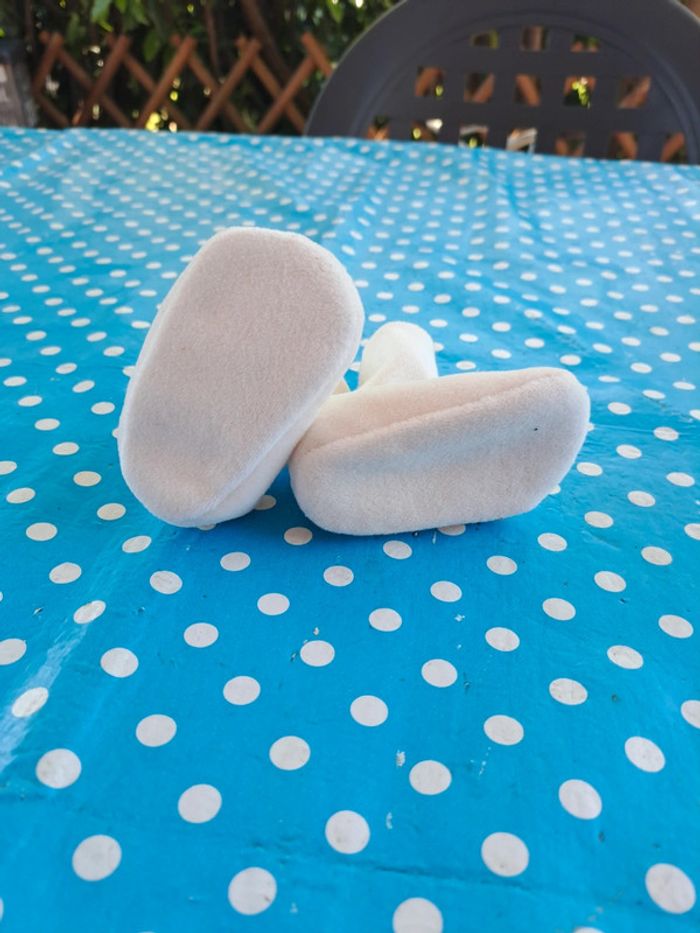 Chausson lapin blanc naissance mixte - photo numéro 4