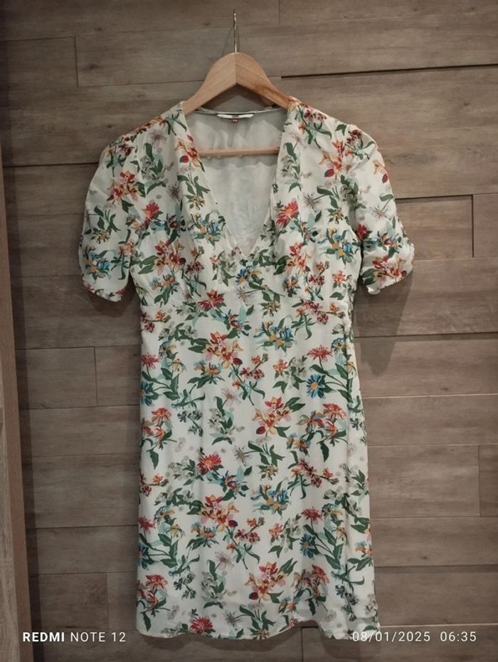 Robe Tommy Hilfiger blanc fleuri TXS