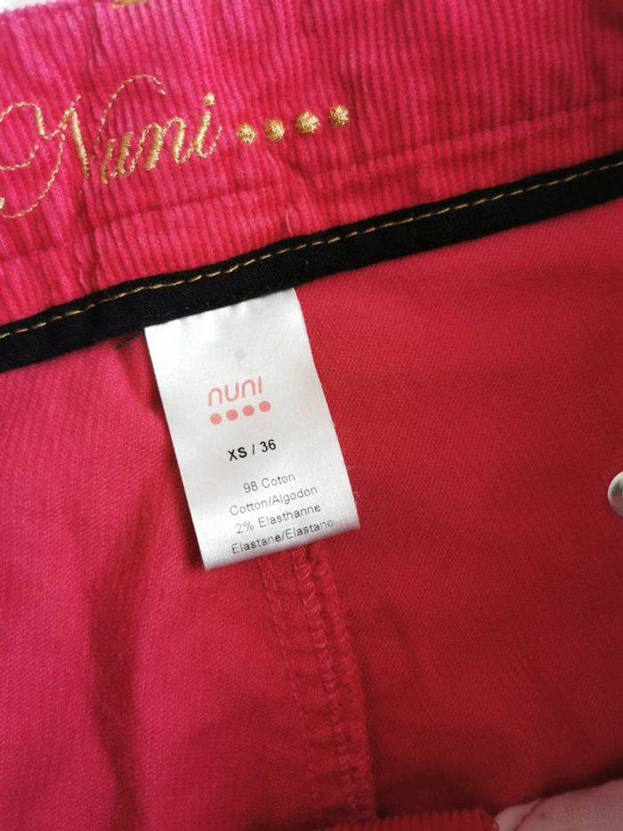 Pantalon en velours côtelé fushia vintage Y2K S 36 - photo numéro 7