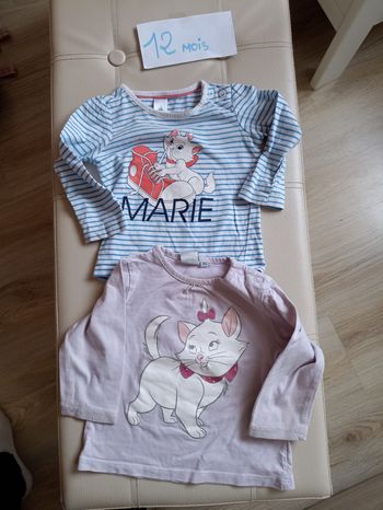 Lot deux tee shrit manches longues Disney