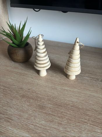 Lot 2 décoration en bois sapin cultura