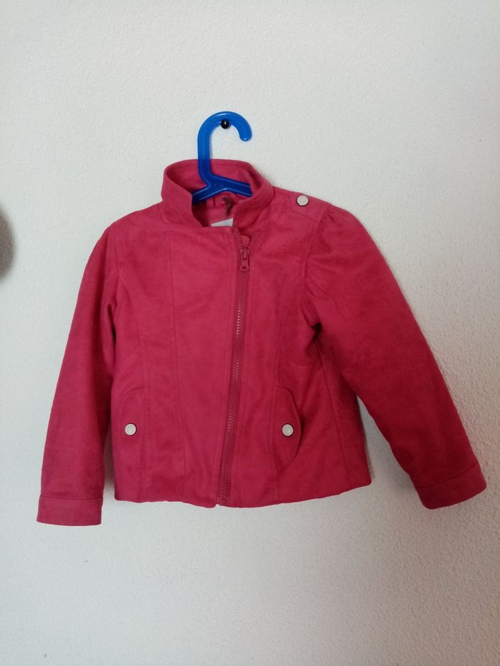 4 ans orchestra veste blouson rose style perfecto aspect daim toutes saisons /Excellent état - photo numéro 4