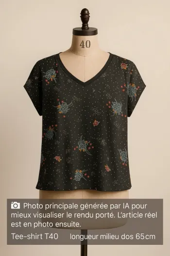 Blouse manches courtes Camaïeu T40