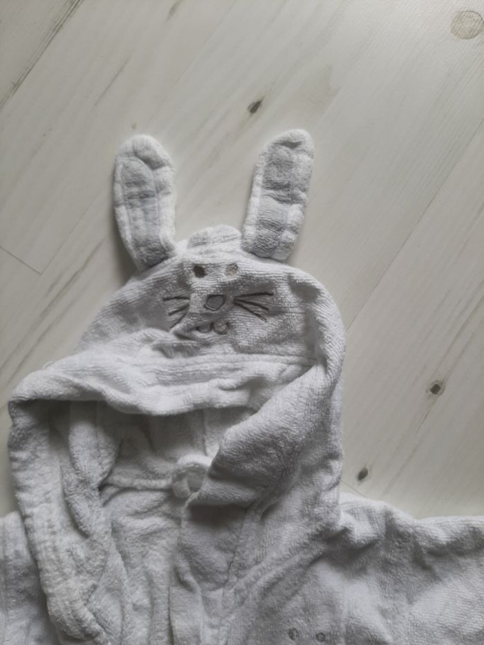 Peignoir blanc lapin 12 mois - photo numéro 3