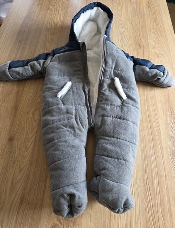 Combinaison fourée hiver avec capuche - Gemo - 6 mois