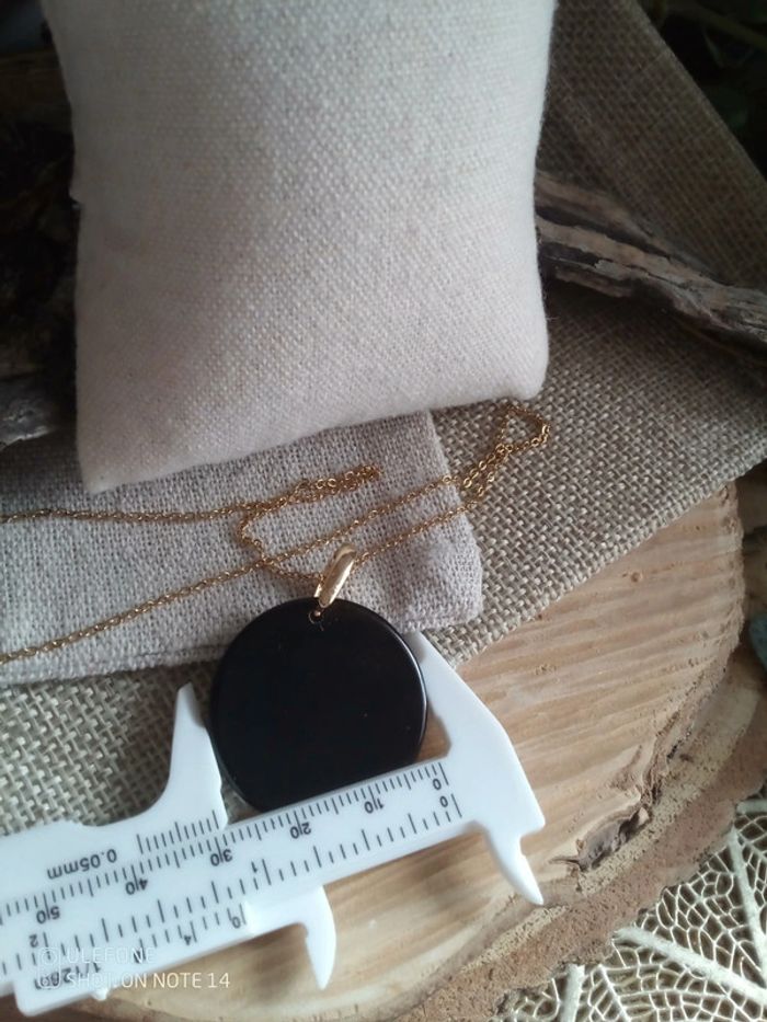 Collier en pierre de quartz fumé réversible - photo numéro 4