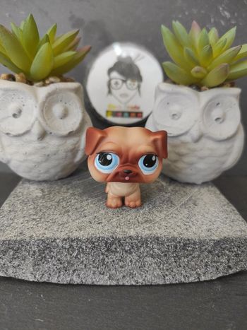 My Littlest Petshop  Pet Shop LPS dog chien carlin 1312 #geektradelpschien