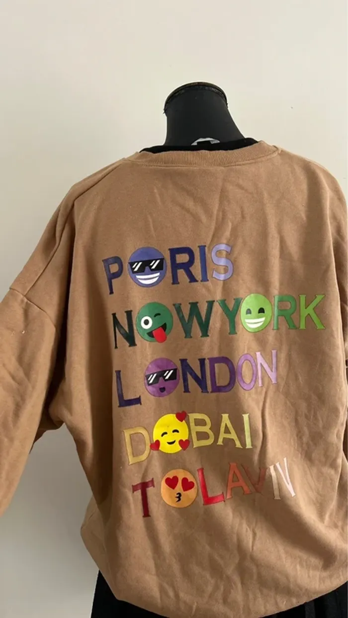 Haut à manches longues marron - photo numéro 2