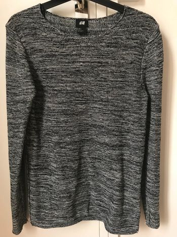 Pull gris et noir chiné H&M T.S Tbe