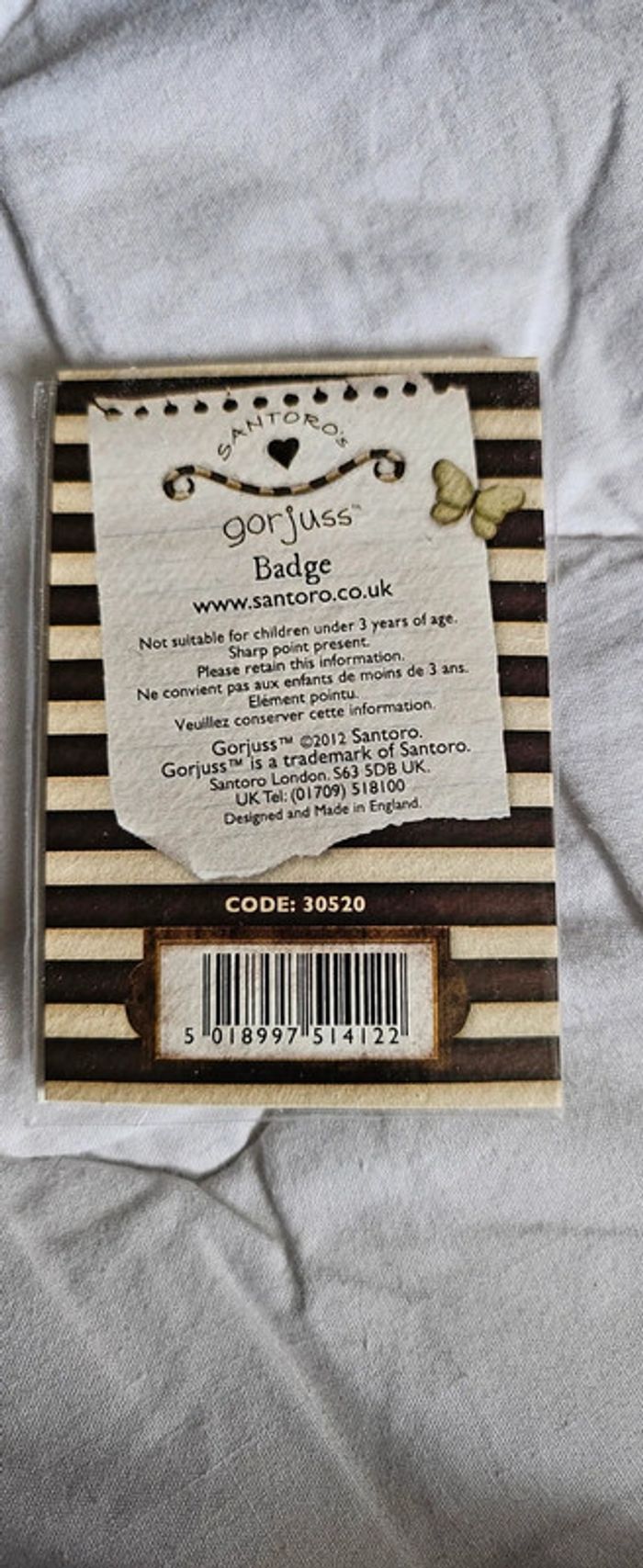 Badge Gorjuss santoro's - photo numéro 2