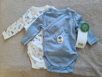 Lot 2 bodies garçon 2-3mois
