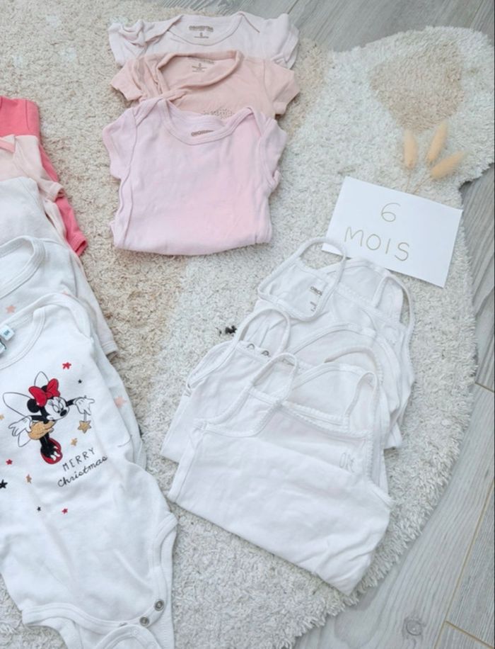 Lot bodys 6 mois fille - photo numéro 3
