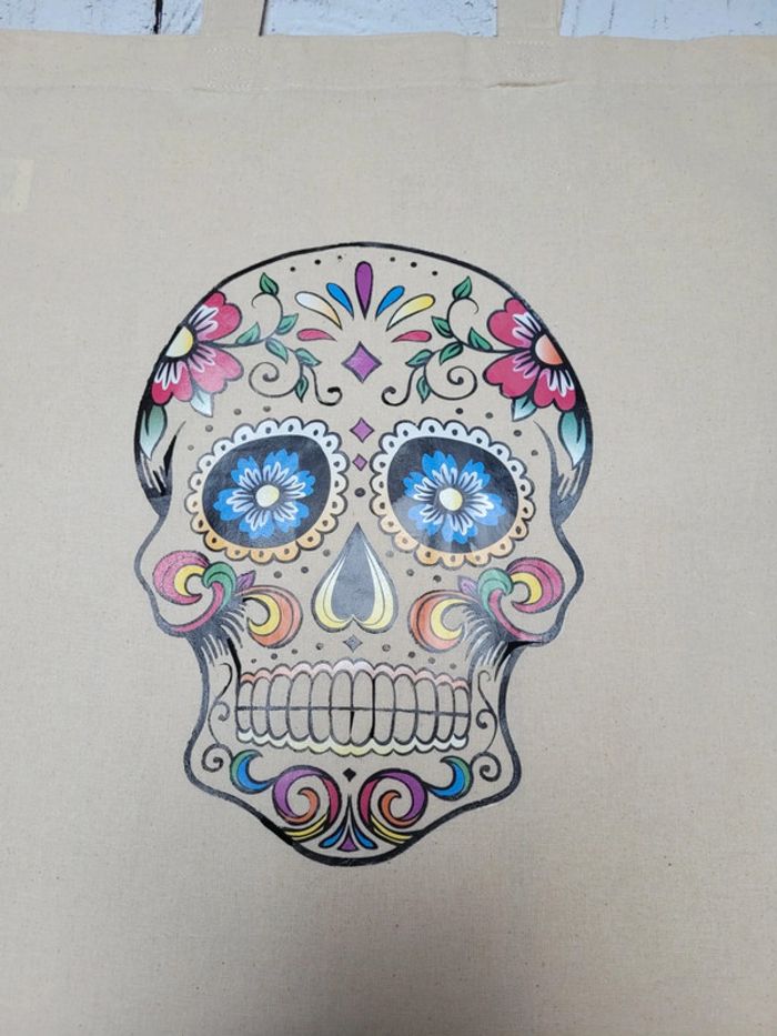 tote bag tête de mort - photo numéro 2
