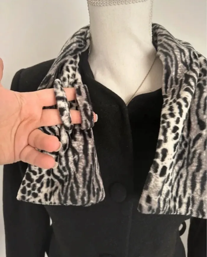 Sinéquanone veste noire avec col amovible vintage - photo numéro 12