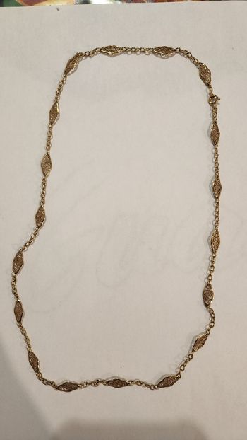 Collier plaqué or  filigrane