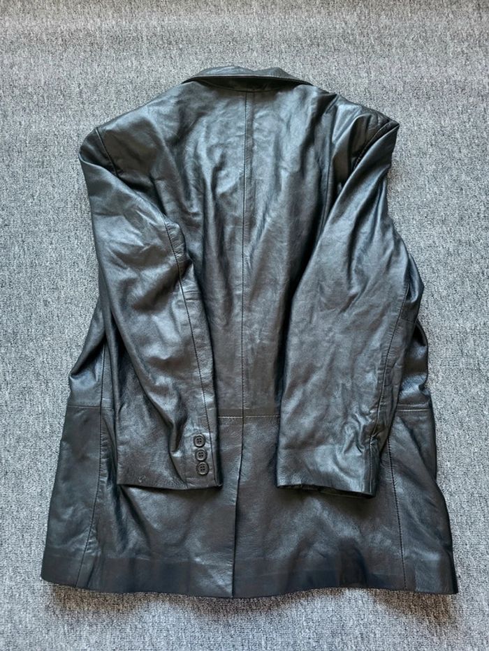 Veste Blazer en Cuir Véritable Serge Pariente - Noir - Taille 3XL - photo numéro 7