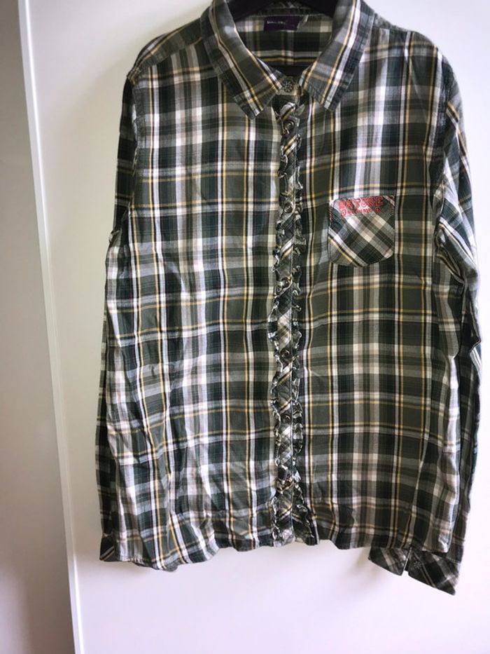 Chemise Sergent Major. 14 ans. Carreaux verts - photo numéro 2