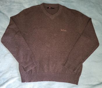Pull en Laine - Col en V - Wool - Vintage - Logo Brodé 🧥 Lee Cooper - Taille M
