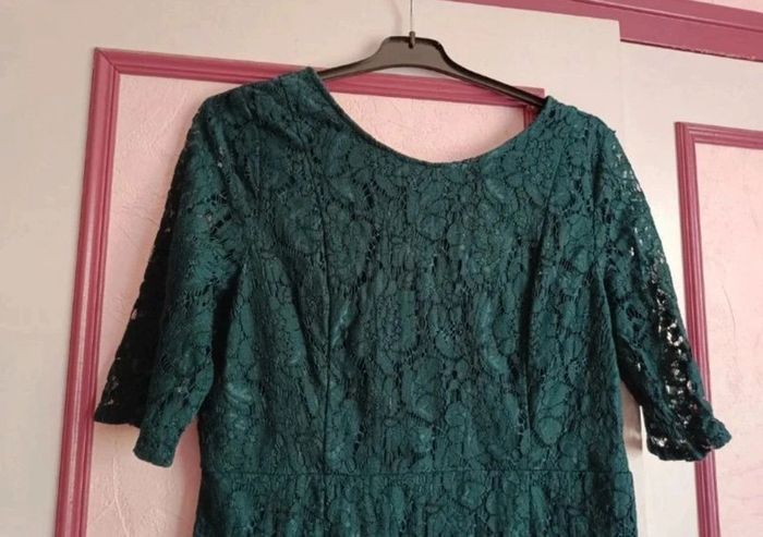Robe verte dentelle Camaïeu T.40 - photo numéro 3