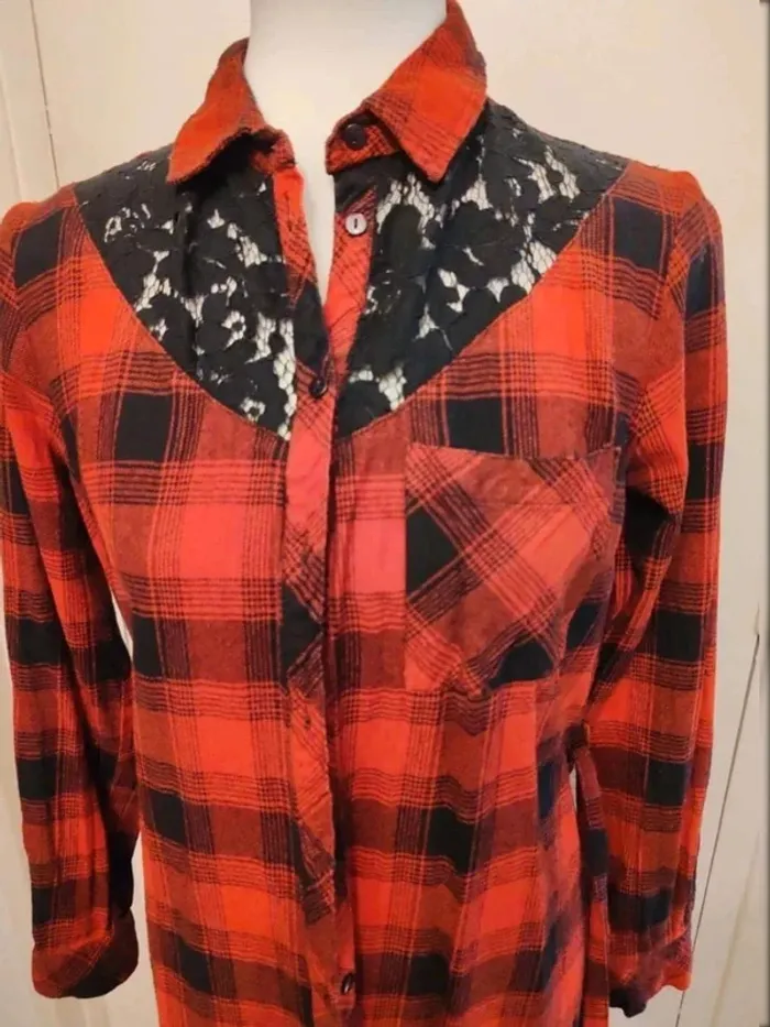 Chemise robe à carreaux Lola Paris taille 40 - photo numéro 3